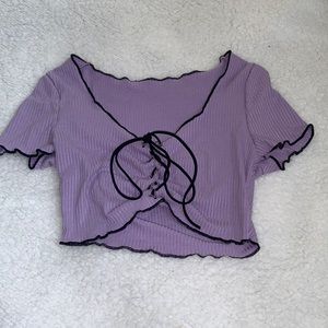 Purple crop top from SHEIN, small in size.